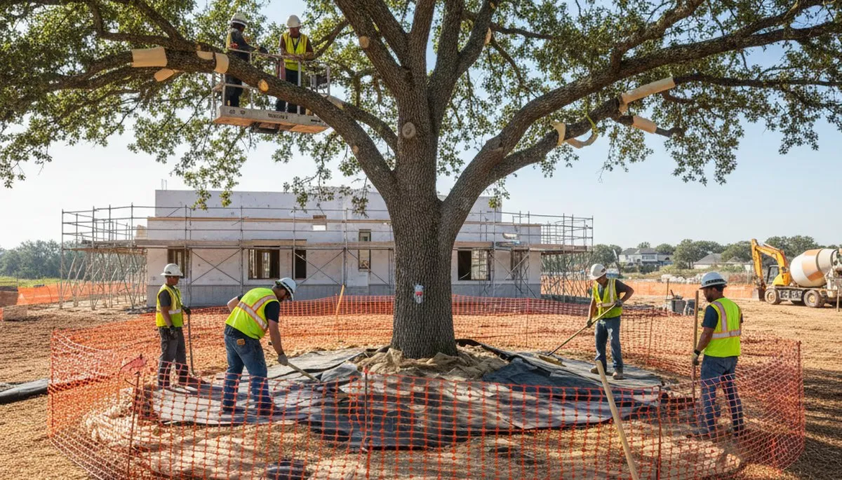 Highland Park, IL arborist protecting tree roots during root protection service